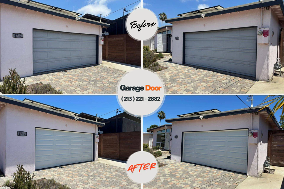Before and after: garage door repair The College of New Jersey, NJ